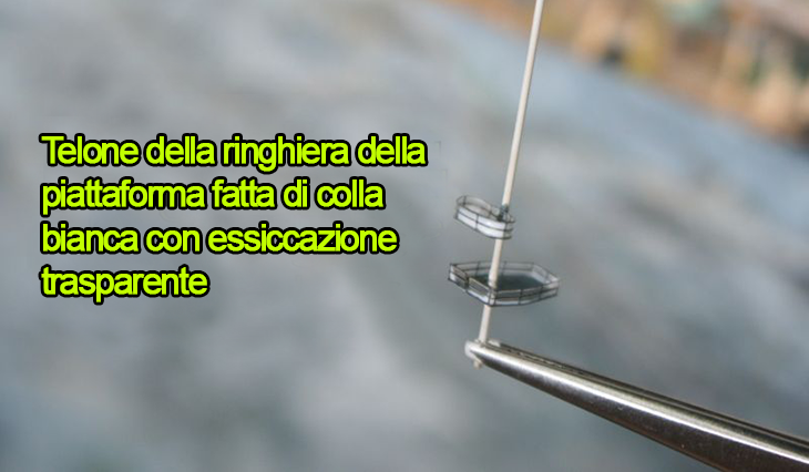 Realizzazione del telone fatto di colla bianca